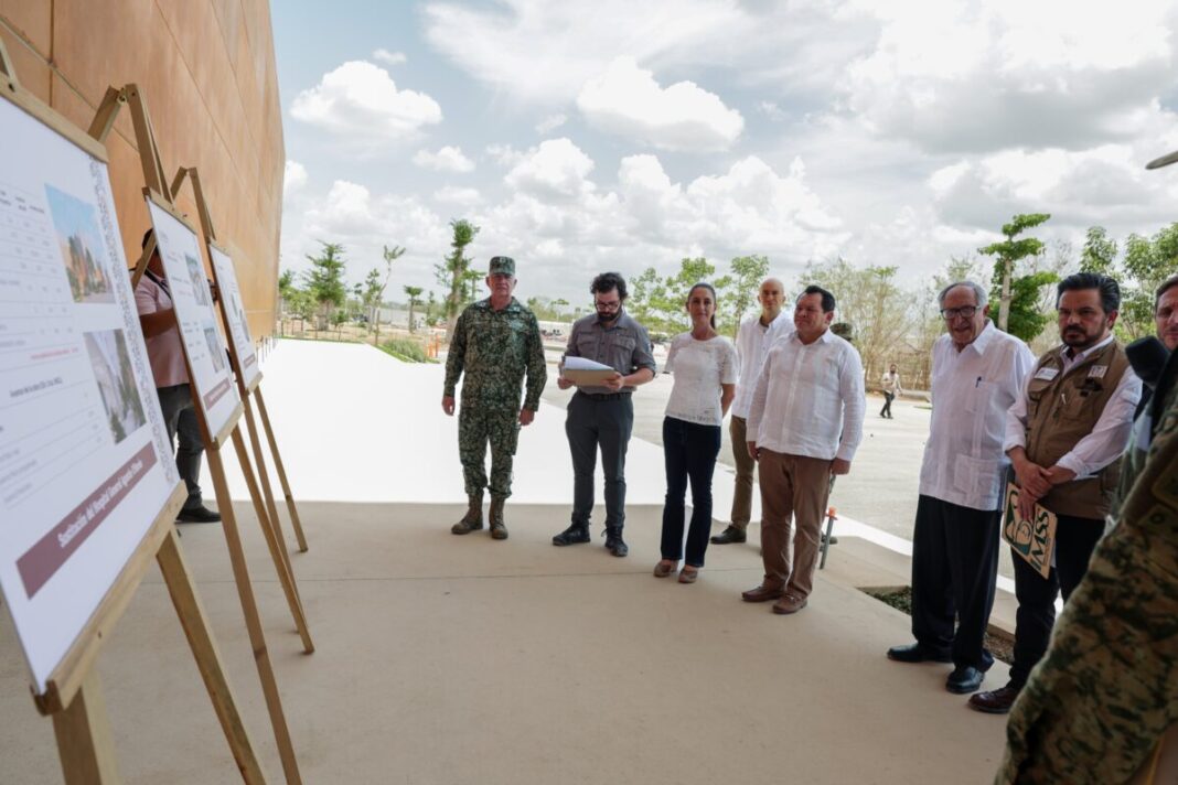 Claudia Sheinbaum y Díaz Mena supervisan el avance del nuevo Hospital O’Horán en Mérida