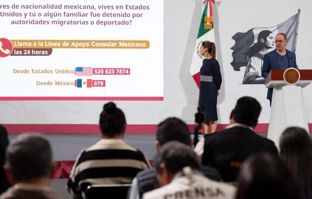 La presidenta Claudia Sheinbaum presenta la "Tarjeta Finabien" para el envío de remesas