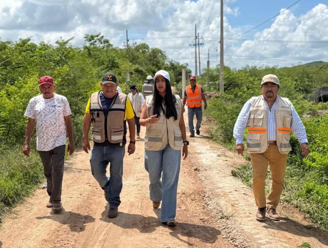 Renacimiento Maya verifican los avances del programa de caminos sacacosechas en Sacalum