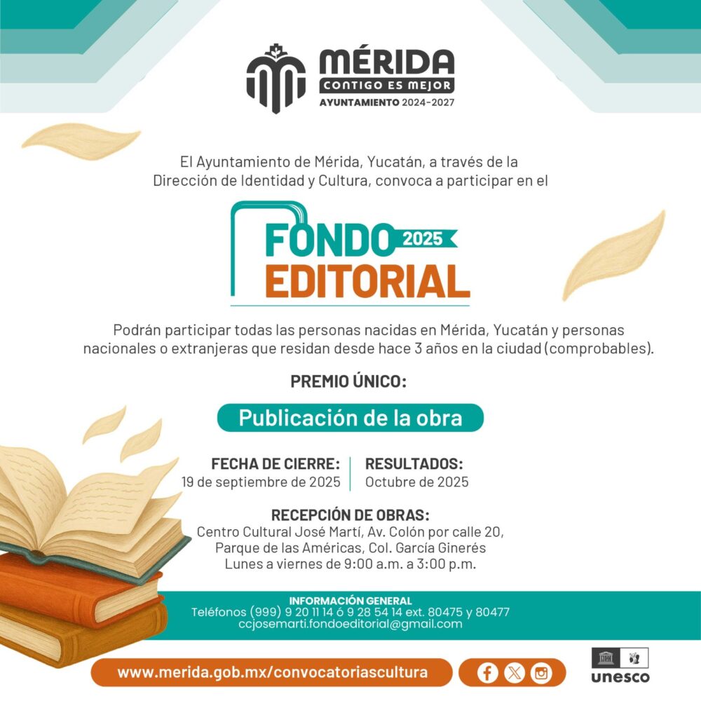 Ayuntamiento de Mérida abre convocatoria para la poesía yucateca en Mérida
