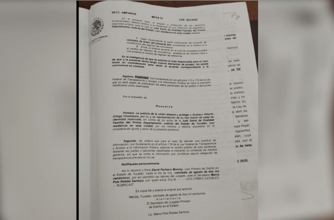 Padre en Yucatán obtiene amparo federal para fortalecer convivencia con su hijo