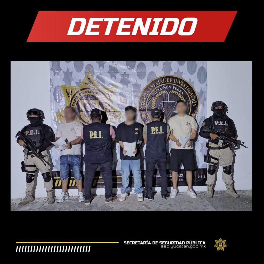 Detienen a tres cubanos tras robar en un millón de pesos en Mérida