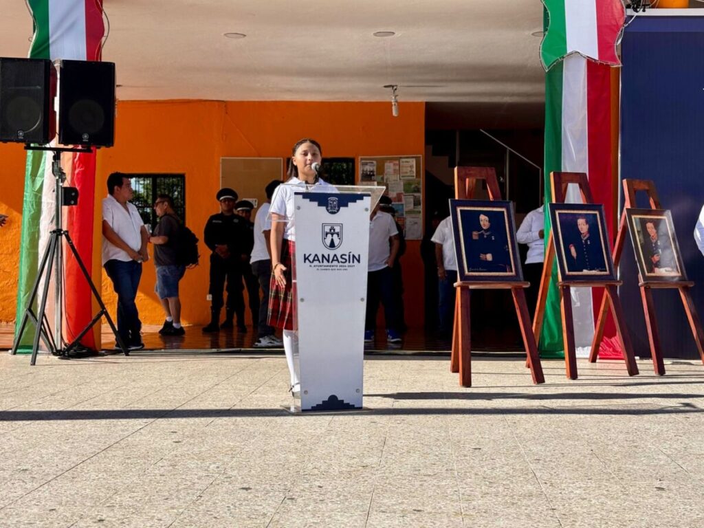 Encabeza el alcalde Edwin Bojórquez la conmemoración del 178 Aniversario de los Niños Héroes en Kanasín