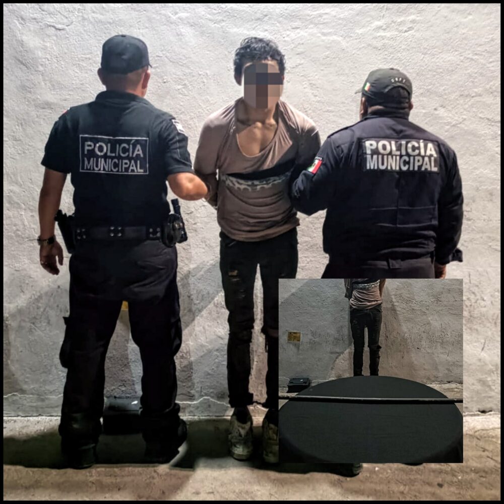 Detienen a un sujeto tras causar daños a propiedad ajena en Flamboyanes, Progreso