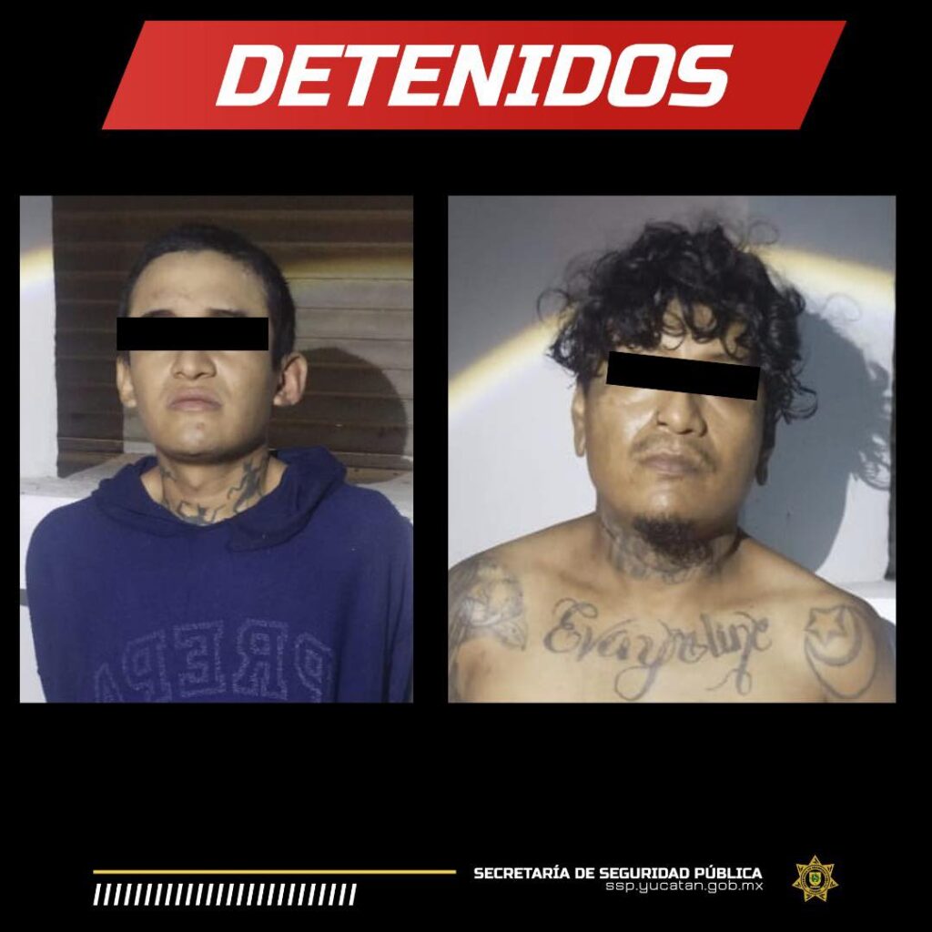 Dos detenidos tras intervención policial en la colonia Brisas de San José, Mérida