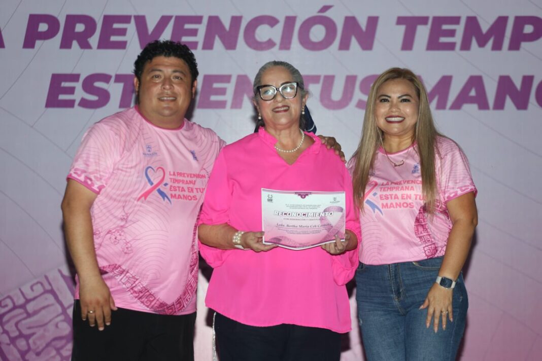 Edwin Bojórquez y Raquel Balam Rocha/ Se vive con mucha participación la “Rodada Rosa” en Kanasín para prevenir el cáncer de mamael cáncer de mama
