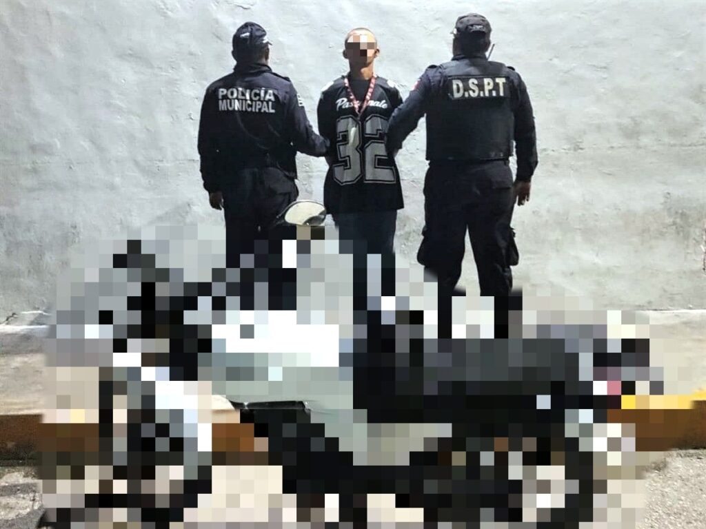 Detenido tras manejar moto robada en Progreso, Yucatán