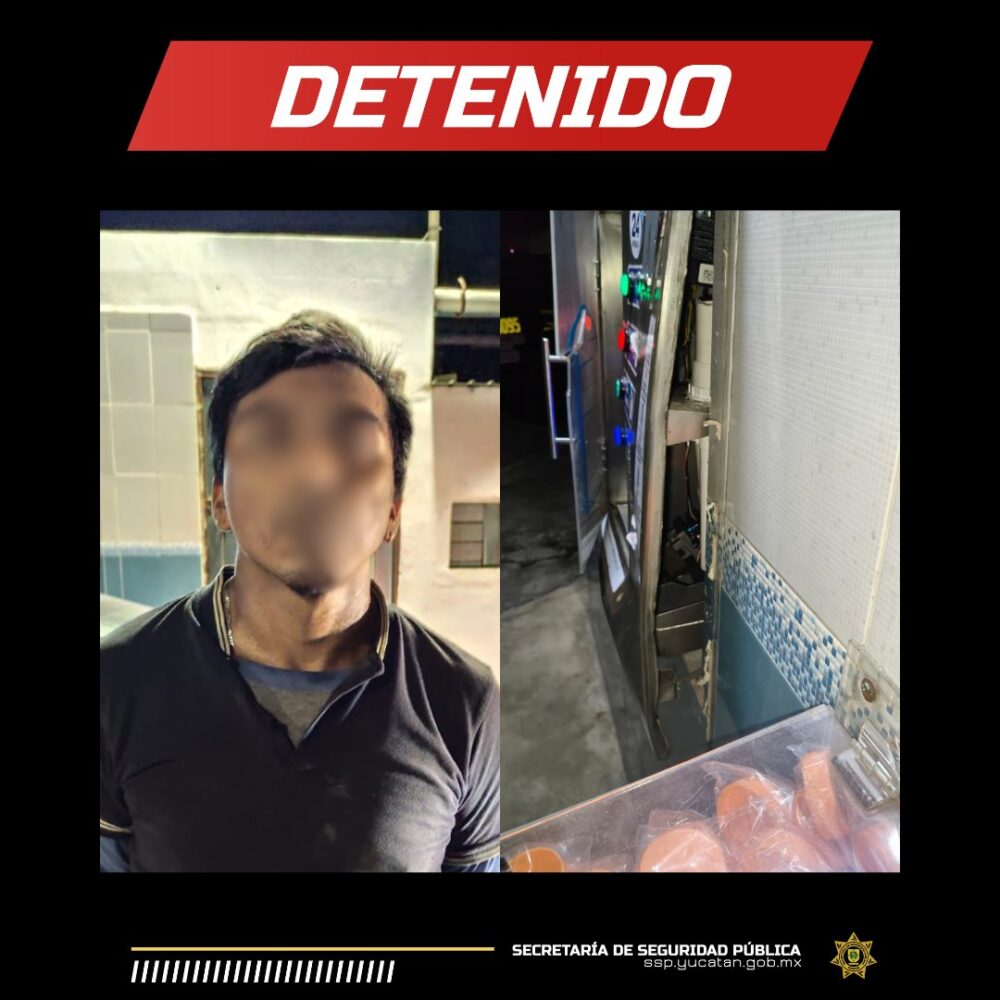 Detenido por robar dispensador de agua en el periférico de Mérida