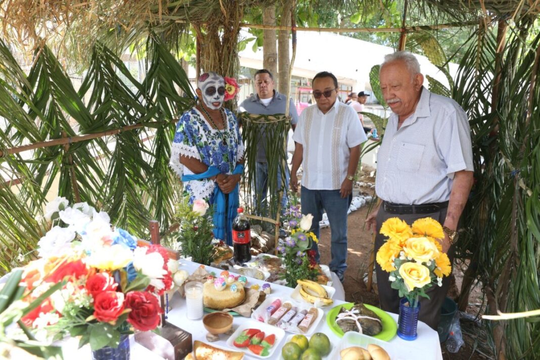 Realizan muestra de altares por el Janal Pixán en el Cereso de Mérida con el apoyo del Gobierno del Estado de Yucatán