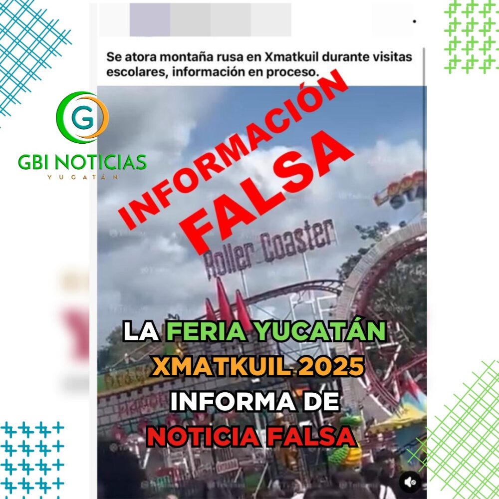 Procivy desmintió rotundamente un video que circula en redes sociales en el que se afirma que la montaña rusa de la Feria Xmatkuil