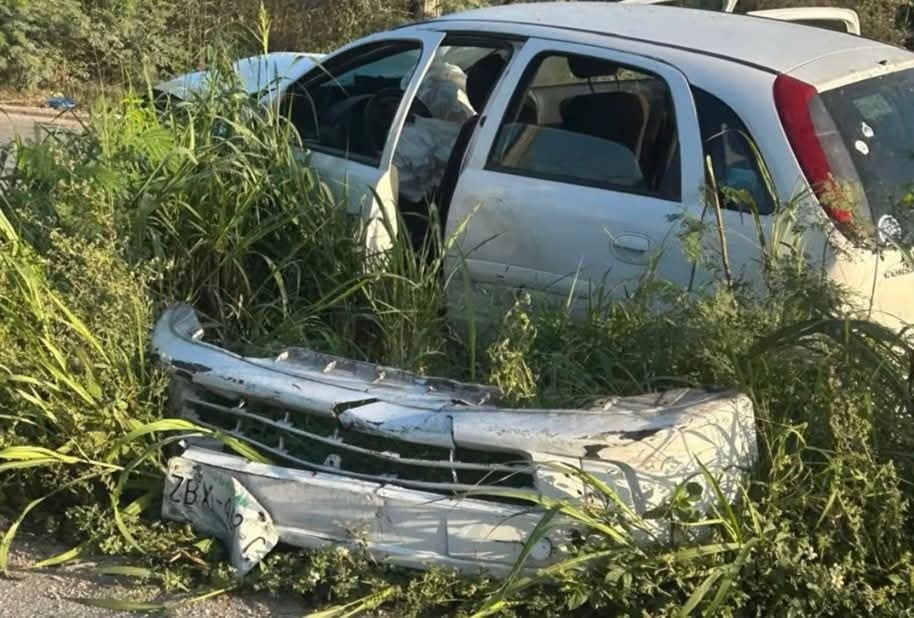 Se registra fuerte choque vial la carretera Mérida-Cancún, hay varios heridos