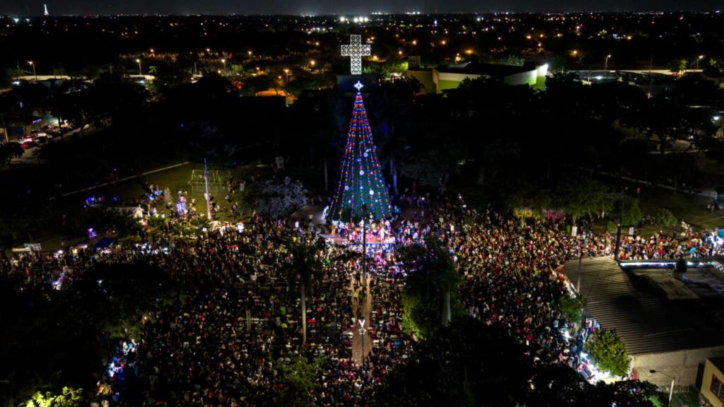 Mérida Brilla llega al parque la visita de Juan Pablo II