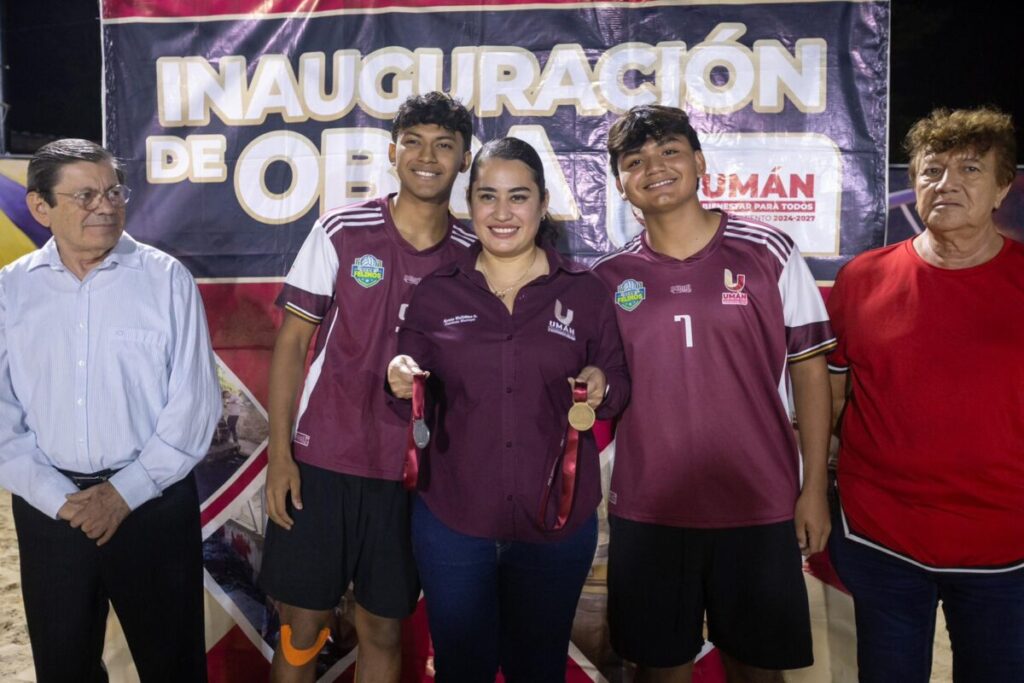 La alcaldesa Kenia Walldina Sauri fortalece la Transformación de Umán, entrega nueva cancha de voleibol de playa