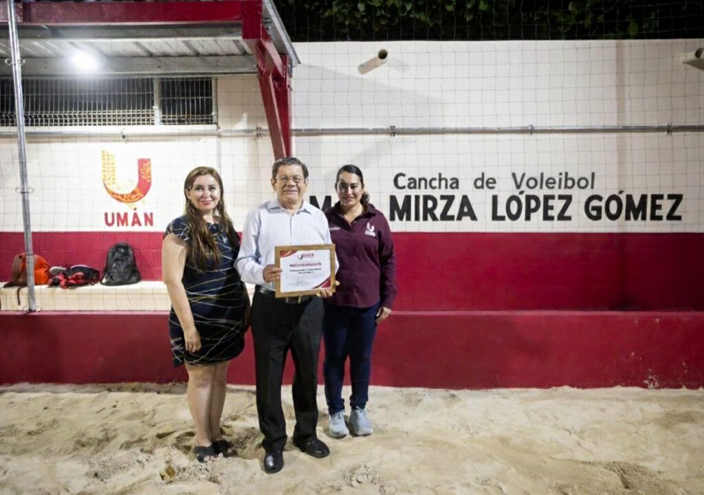 La alcaldesa Kenia Walldina Sauri fortalece la Transformación de Umán, entrega nueva cancha de voleibol de playa