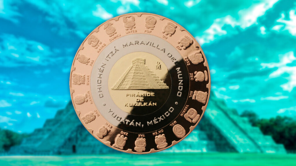 México lanza nueva moneda de 20 pesos con el Templo de Kukulkán