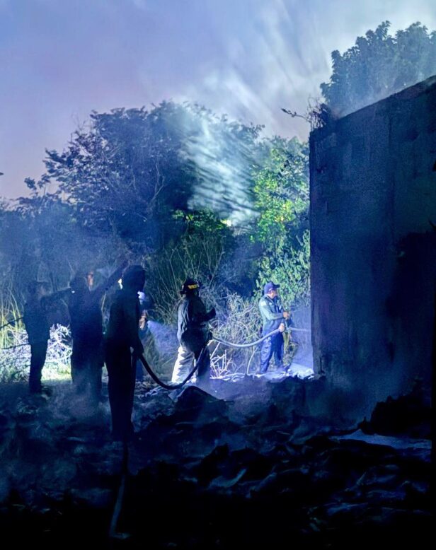 Se rescatan a seis perritos y se sofoca incendio de bodega de Polígono San Pedro Kanasín 