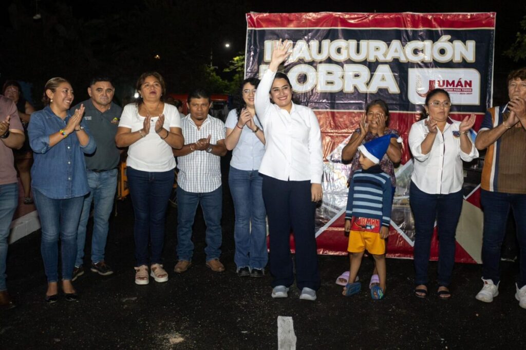 La alcaldesa de Umán, Kenia Walldina Sauri, transforma la Hacienda Itzincab con nueva vialidad integral