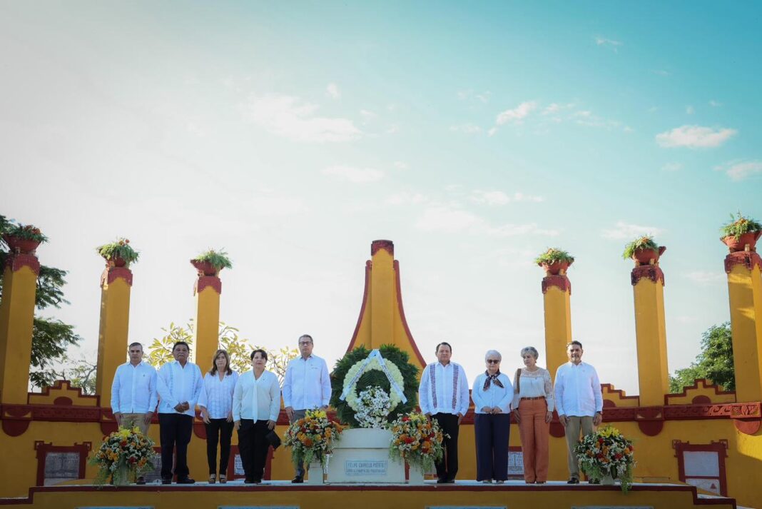 Gobierno del Estado conmemora el 102.° aniversario luctuoso de Felipe Carrillo Puerto