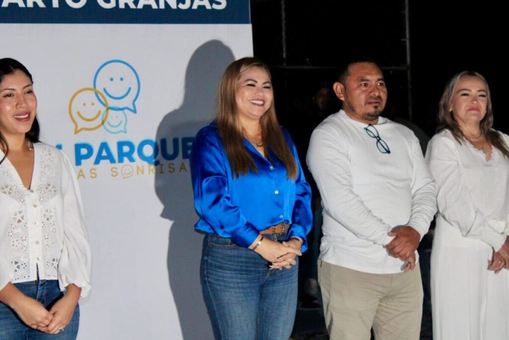 El alcalde Edwin Bojórquez inaugura parque y cancha de usos múltiples en Reparto Granjas, Kanasín