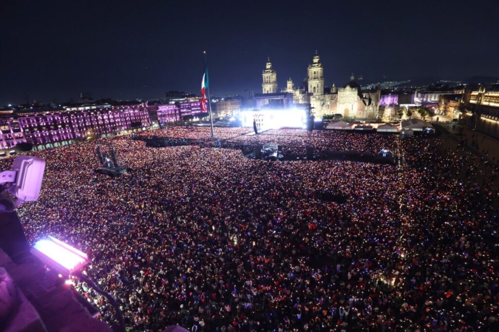 Detienen a 10 personas delictivas tras el concierto de Shakira en el zócalo de la CDMX 