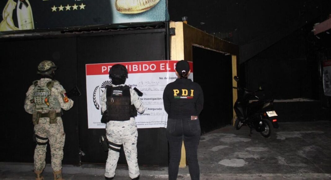 Rescatan a 39 mujeres víctimas de presunta trata y explotación sexual en bar de Cancún, Quintana Roo