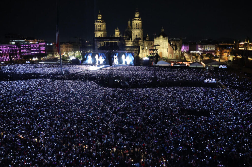 Detienen a 10 personas delictivas tras el concierto de Shakira en el zócalo de la CDMX 