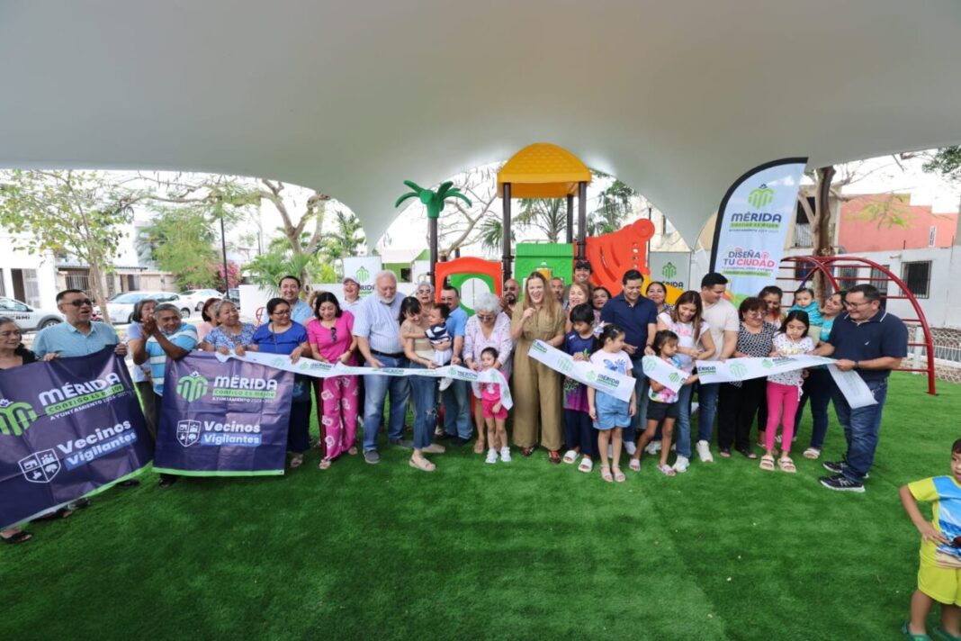 Cecilia Patrón Laviada continúa entregando parques en beneficio para la ciudadanía de Mérida