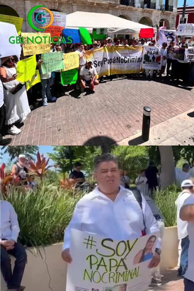 Padres se manifiestan en Mérida, expresan: “Soy papá, no criminal”