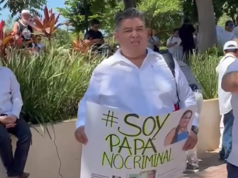 Padres se manifiestan en Mérida, expresan: “Soy papá, no criminal”