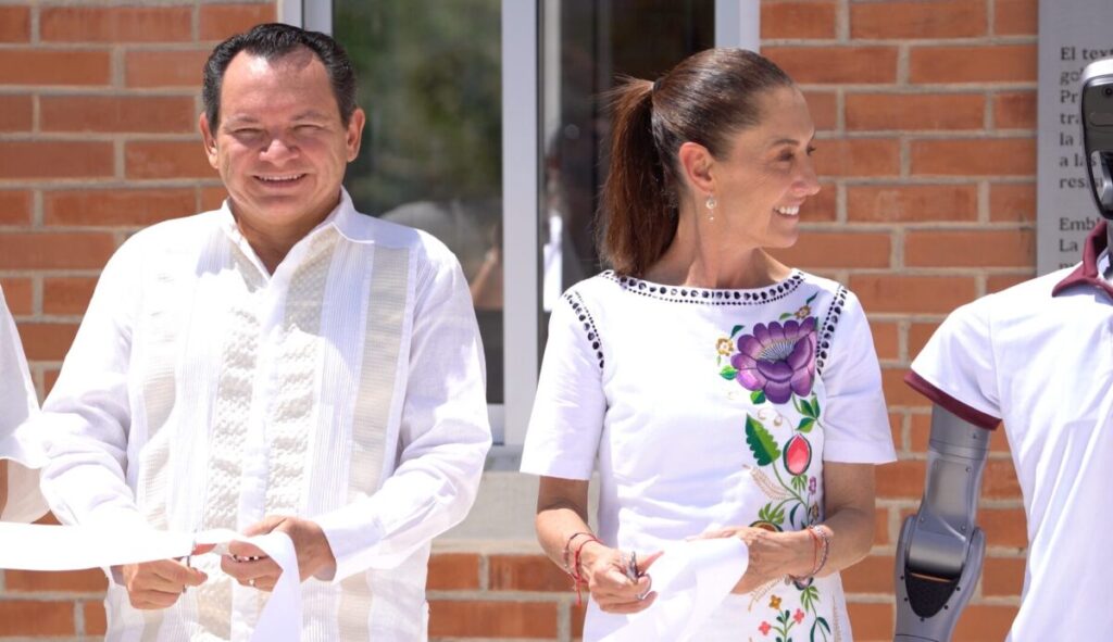 Claudia Sheinbaum Pardo y Joaquín Díaz Mena inauguran nuevo CBTIS en Ciudad Caucel con enfoque en tecnología e innovación