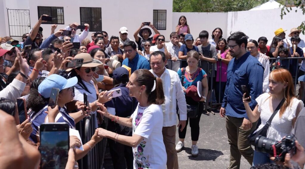 Claudia Sheinbaum Pardo y Joaquín Díaz Mena inauguran nuevo CBTIS en Ciudad Caucel con enfoque en tecnología e innovación