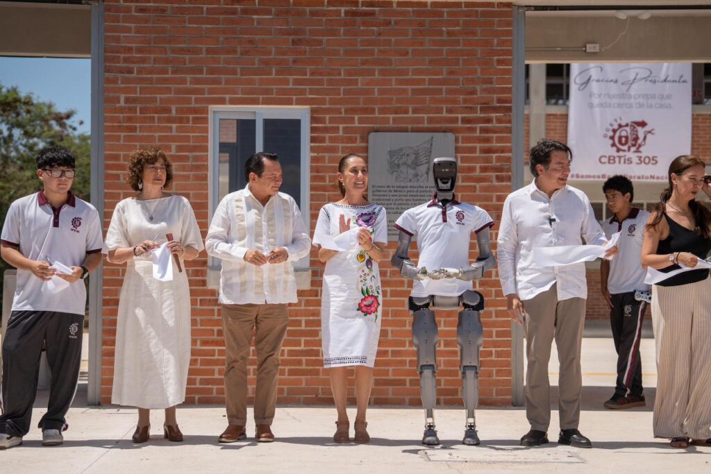 Claudia Sheinbaum Pardo y Joaquín Díaz Mena inauguran nuevo CBTIS en Ciudad Caucel con enfoque en tecnología e innovación