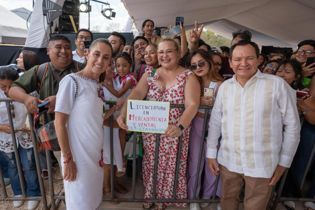 Nueva Universidad Rosario Castellanos en Kanasín amplía acceso a educación superior en Yucatán / Claudia Sheinbaum Pardo y Joaquín Díaz Mena