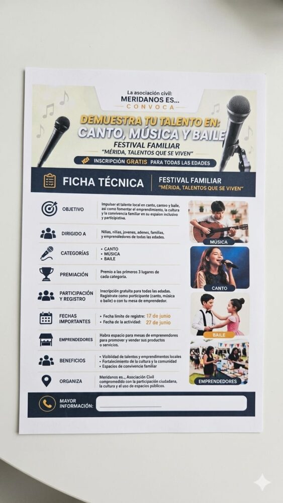 “Mérida, Talentos que se Viven”: el festival que busca unir cultura, convivencia y emprendimiento local / Asoción Civil Meridanos es...A.C