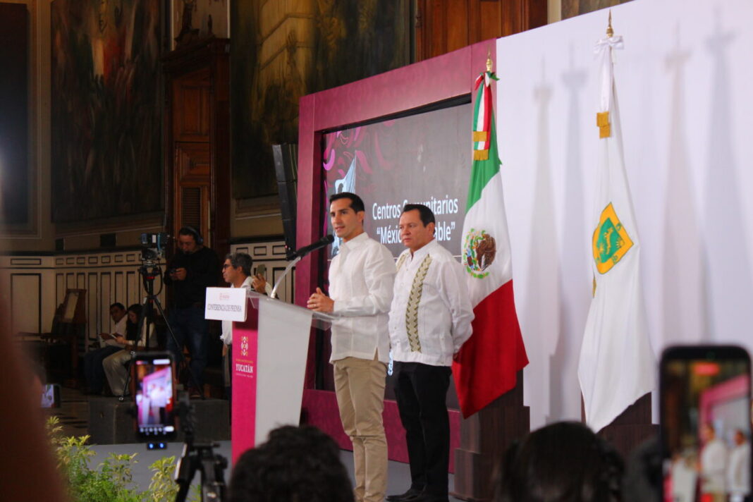 Anuncian dos centros comunitarios “México Imparables” en Yucatán para impulsar el deporte y la salud emocional / Joaquín Díaz Mena y Rommel Pacheco