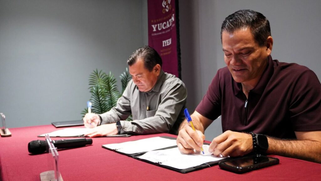 El IYEM y Tele Yucatán firman convenio para difundir historias de emprendedores y artesanos