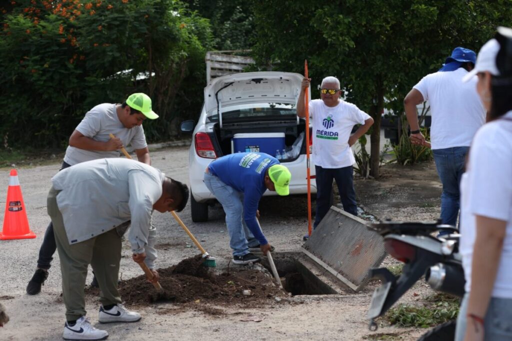 Da mantenimiento Cecilia Patrón a la red pluvial con megaoperativo en Salvador Alvarado Sur