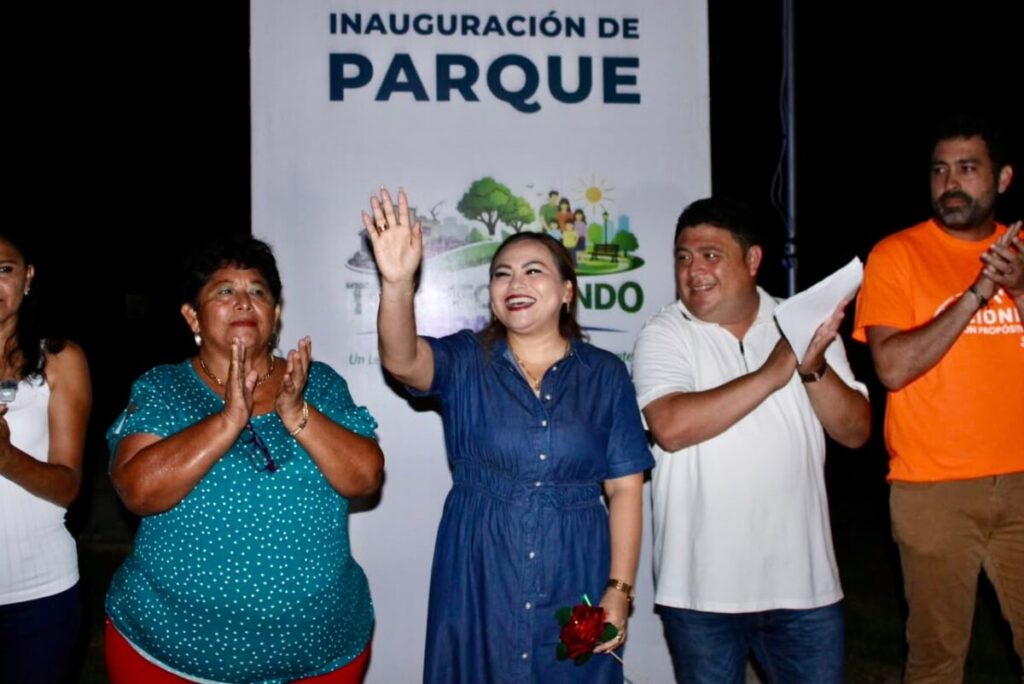 Edwin Bojórquez entrega trabajos de construcción de nuevo parque en Tulipanes, Kanasín / Raquel Balam Rocha