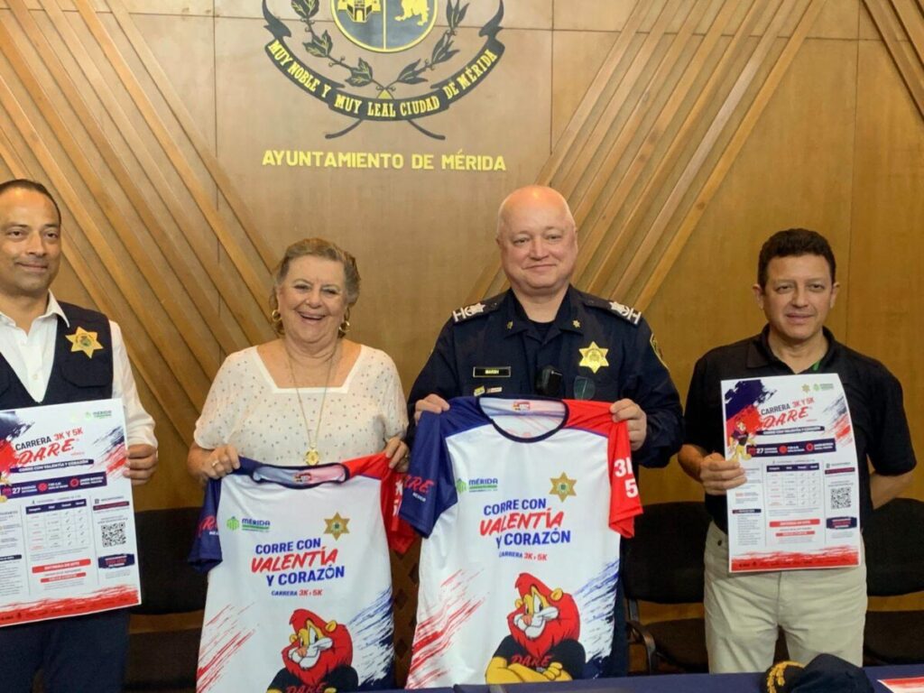 Invita Cecilia Patrón a familias meridanas a participar contra las adicciones con la carrera D.A.R.E. 2026 “Correr con Valentía y Corazón”