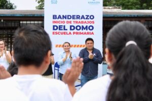 Espacios dignos para la niñez de Kanasín: Inicia la edificación de domos en las primarias "Benito Juárez" y "Luis Donaldo Colosio"