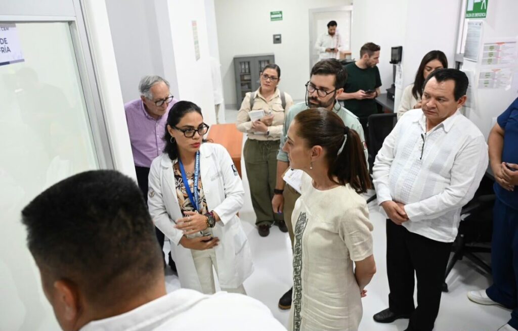 El O’Horán y dos hospitales más ya son IMSS-Bienestar; otros cinco se suman en enero: Sheinbaum y Díaz Mena revisan el avance en Yucatán